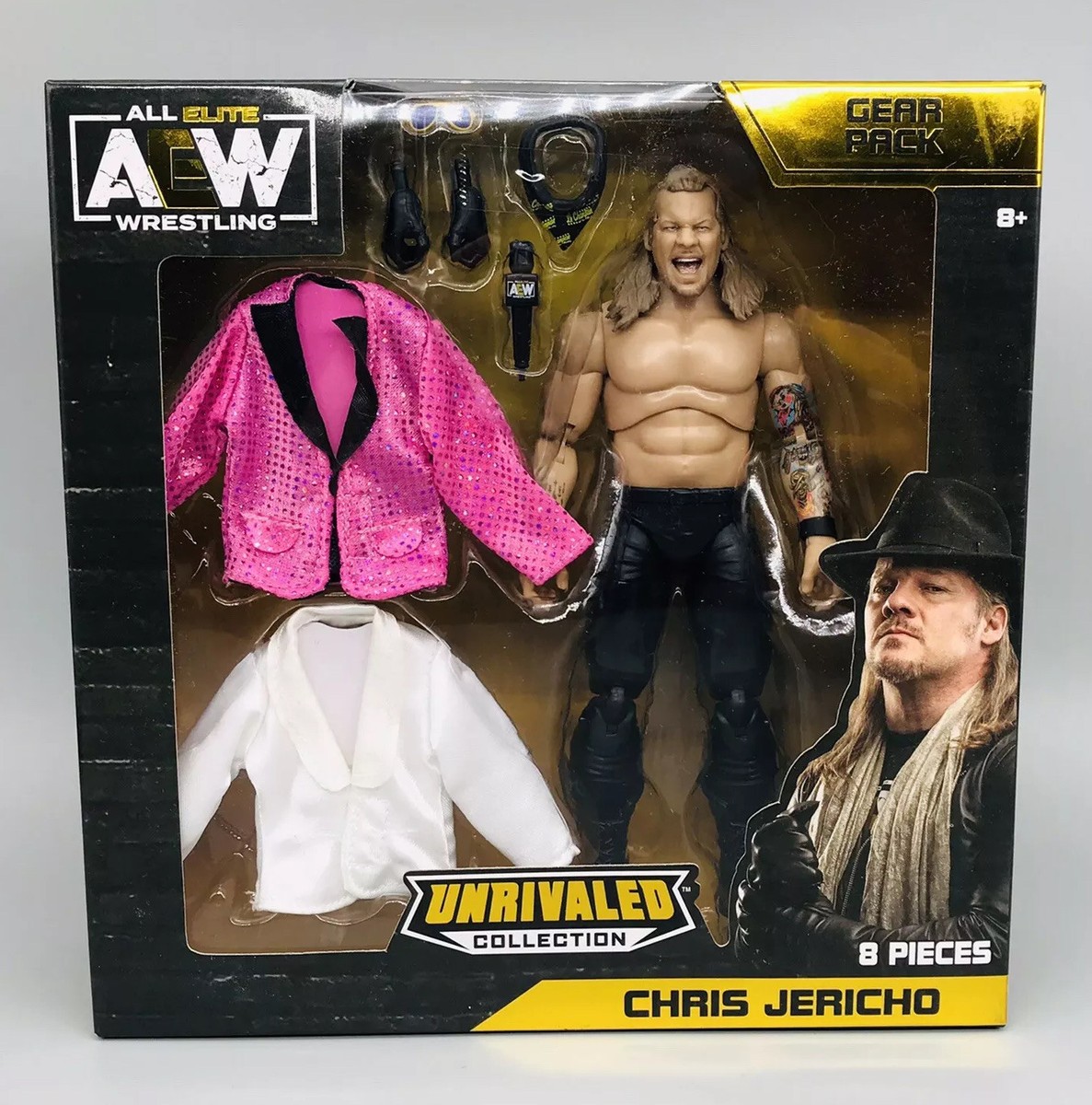 Chris Jericho AEW Unrivaled Collection 8 pc Gear Pack Amazon