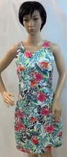 Guess Jungle Flora racerback scuba bodycon floral mini dress size junior L