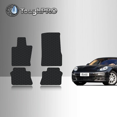 ToughPRO Floor Mats Black For Porsche Panamera All Weather Custom Fit 2010-2016
