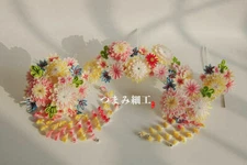 Handwork Wisteria Hair Hairpin Kanzashi Tsumami zaiku for Kimono Accessory Stic