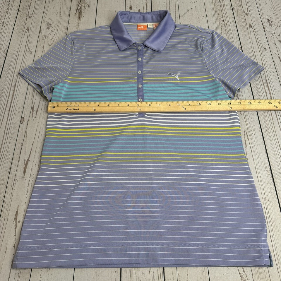 Puma Dry Cell Collared Golf Polo Shirt Womens Large Short Sleeve