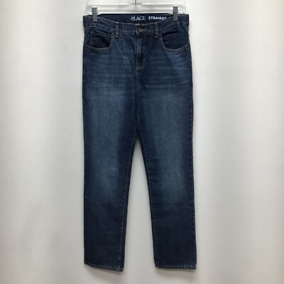 The Children's Place Boys Basic Straight Denim Jeans Dark Jupiter Sz 14 NEW