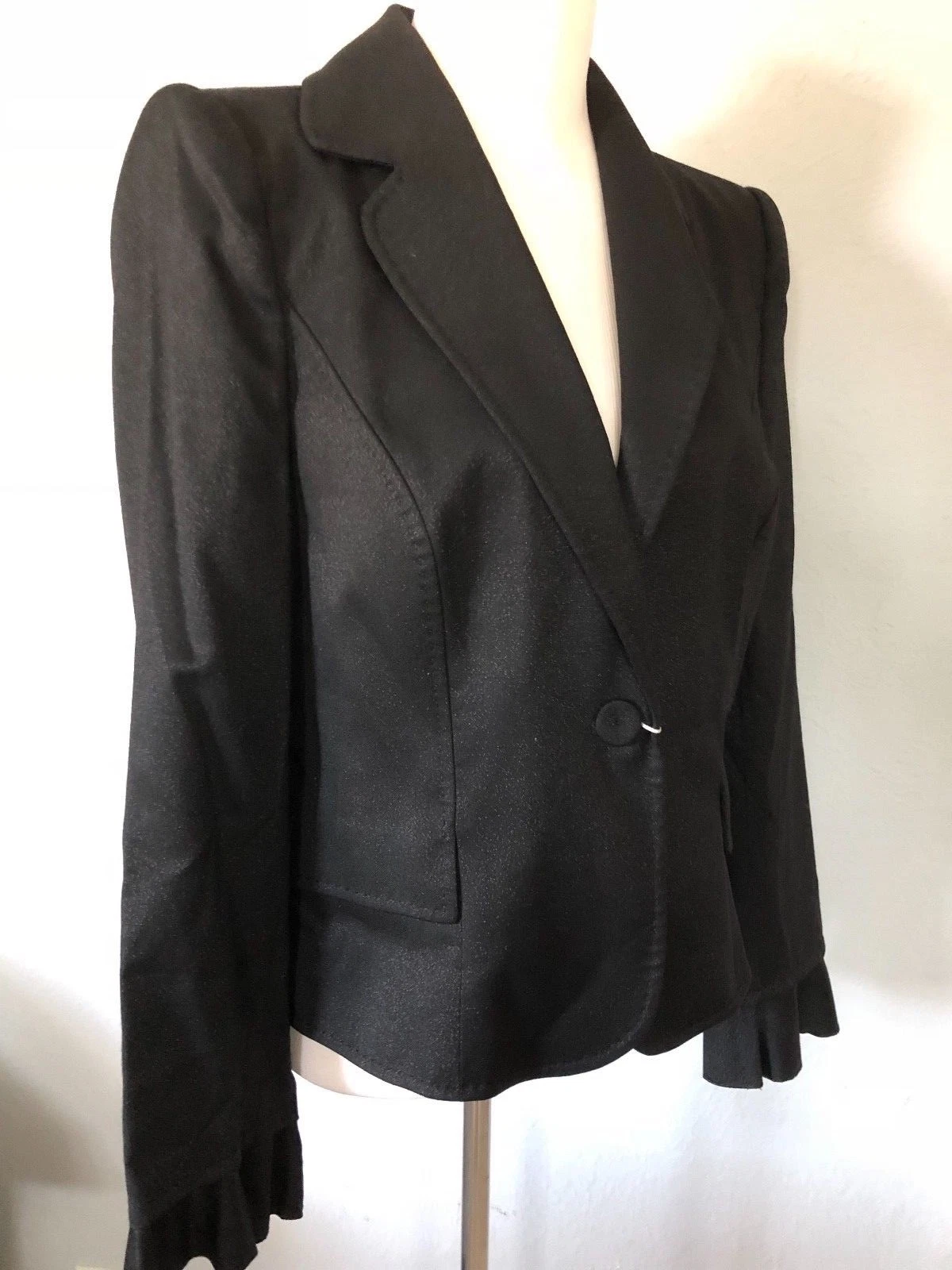 **48**12*L* VALENTINO Roma Luccicante Lana Foderata abito tunica blazer ITALIA