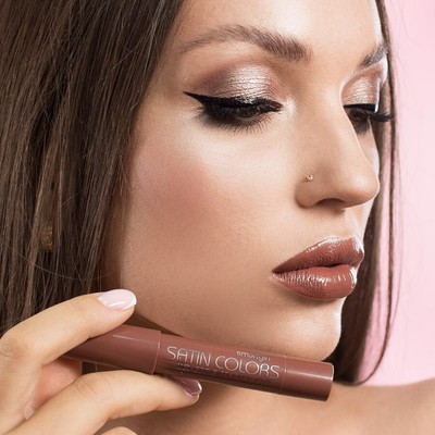 BELOR DESIGN Satin Colors | Deep Color LIPSTICK- PENCIL MakeUp Multiple Shades