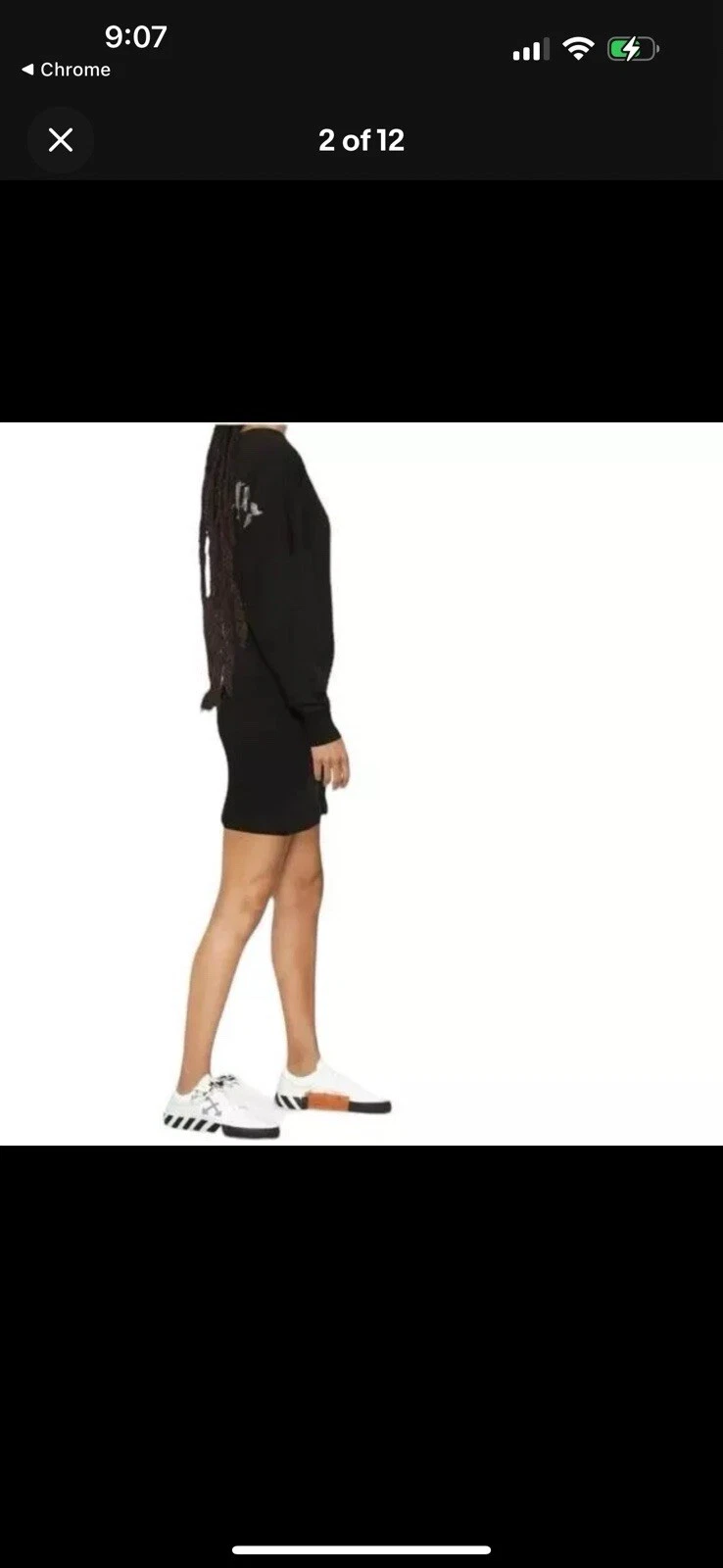 Mini abito sopra logo glitterato Palm Angels XXS nuovo con etichette