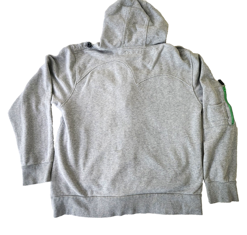Evisu Genes Mens Hoodie Sweatshirt Size XL (180/112C) Cotton Full Zip - Picture 2 of 16