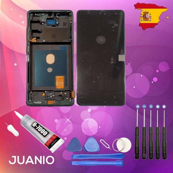 Pantalla LCD + Vidrio Táctil con Marco para Samsung Galaxy S20 FE 5G 6.5" AZUL