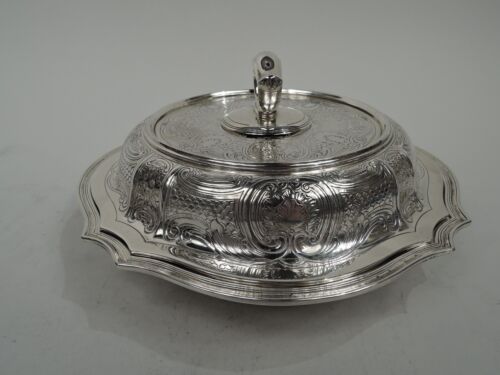 Tiffany Bowl 16765A1 Antique Round Covered Serving Dish American Sterling Silver - Picture 3 of 9