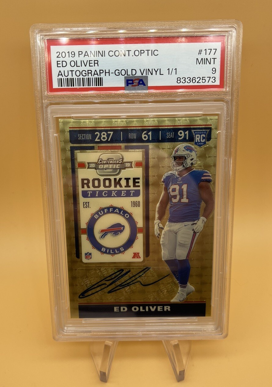 Ed Oliver Panini Contenders Optic #177 Autograph Gold Vinyl