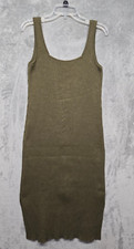 Madewell Dress Womens Small Green Brodale Ribbed Sweater Tank Wool Alpaca Blend