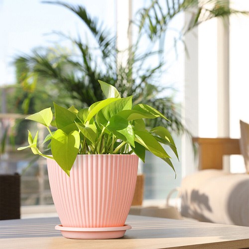 5Pack Plastic Plant Flower Pots Modern Durable Indoor Outdoor Garden Home Decor - Picture 2 of 30