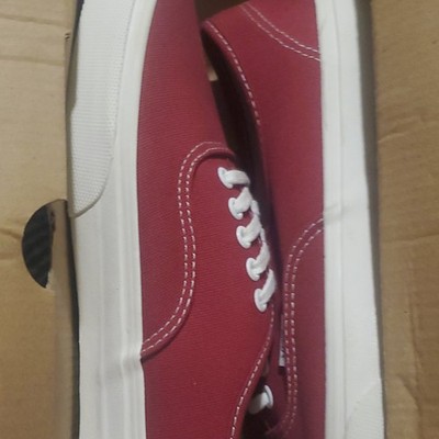 Vans Authentic Tibetan Red White Canvas Lace Up Breathable Men's US 10 Sneakers