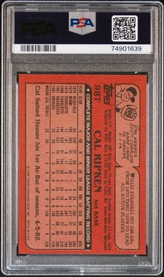 1982 Topps Traded #98T Cal Ripken Jr Rookie PSA 8 / 10 AUTO PWCC-E