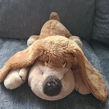 Vintage 19” Plush Dog Samuel Spaniel Brown Laying Puppy Russ Berrie & Co. #647