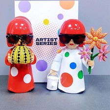 Yayoi Kusama Popcorn Pumpkin Art Sculpture Figure Doll Toy Home Decor Den 1/2