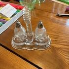 Vintage Candlewick Salt And Pepper Shaker With Stand — photo 1