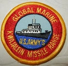 US NAVY GLOBAL MARINE KWAJALEIN MISSILE RANGE UNITED STATES PATCH BADGE