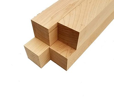 Maple Lumber Square Turning Blank - 2.5'' x 2.5'' (4 Pcs)