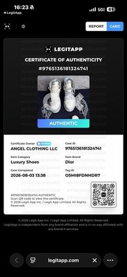Nike Air Jordan 1 High Dior Wolf Grey  Men's Sz 8.5