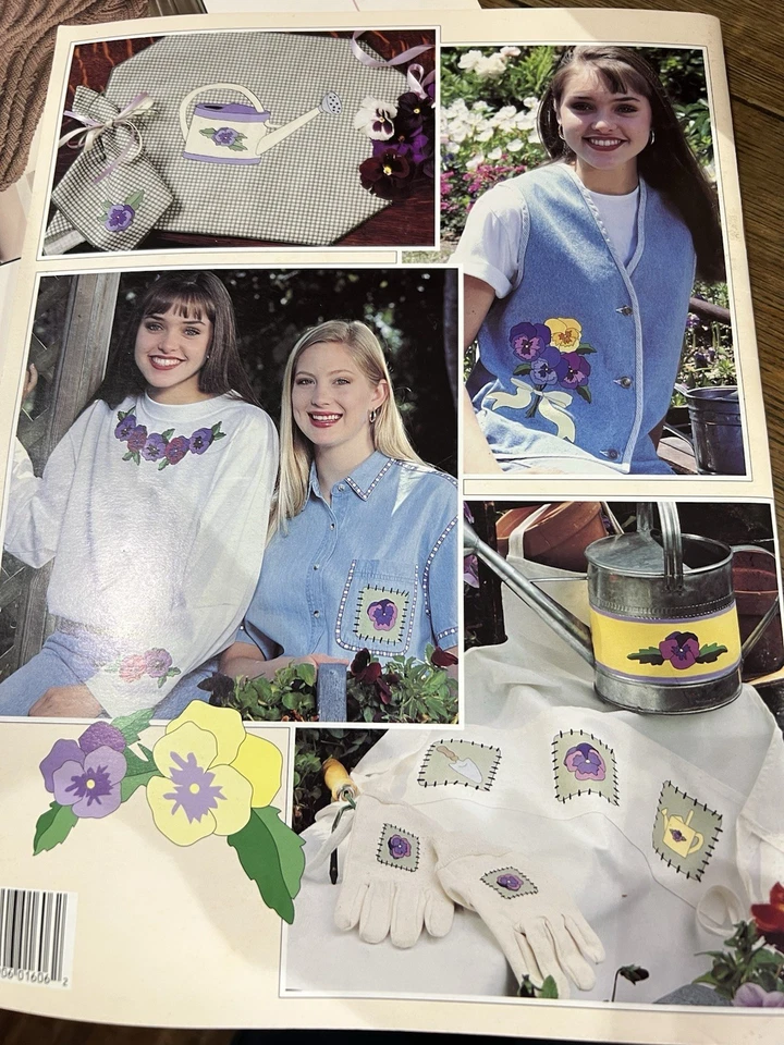 Leisure Arts pansies, pansy Flowers Iron-On Transfer Patterns Bk 1606 Holly Witt - Image 2 of 4