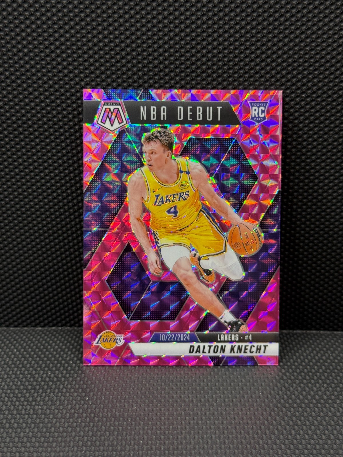 2024-25 Panini Mosaic Dalton Knecht /175 Pink Prizm RC NBA Debut #264 Lakers