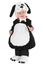 Adorable Black and White Puppy Dog Plush Outfit Toddler Costume