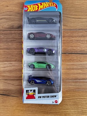 Hot Wheels  5er Pack HW Motor Show  Ferrari SF90, Lamborghini Huracan Neu OVP