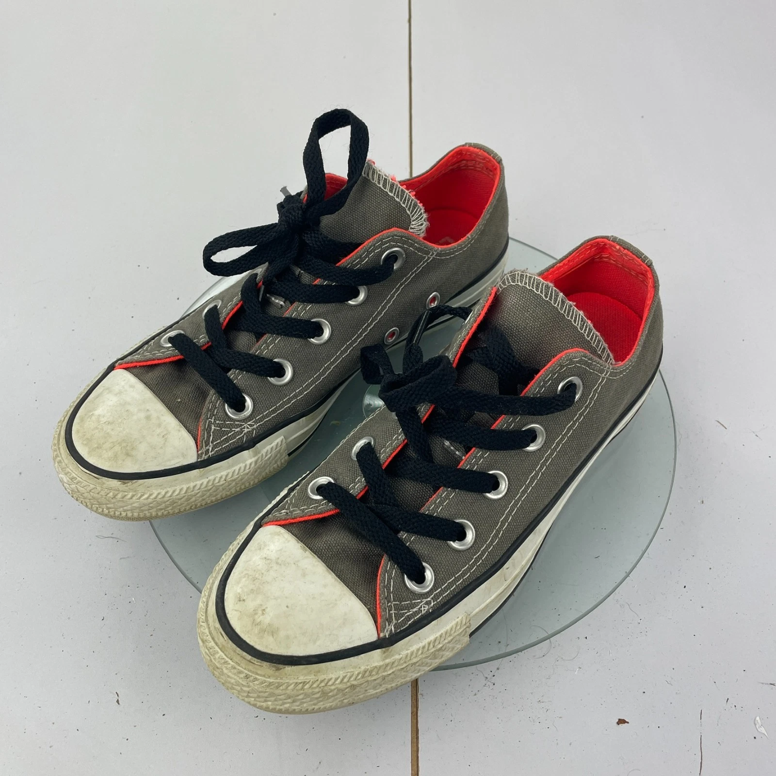Converse Scarpe da Ginnastica 3 Grigio Scarpe Donna Tela Tessuto All Star Casual Plimsole Basse