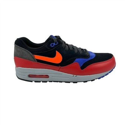 Nike Air Max 1 Essential Black Hyper Crimson Red Mens Athletic Sneaker