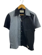 WACKO MARIA TWO TONE SHIRTS Short Sleeve Shirt S Cotton GRY Collar Stains