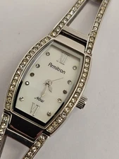Armitron Now Women’s Rhinestone Dress Watch – Silver Tone – Fresh Battery –...