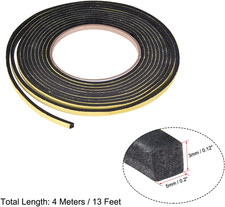 Sealing Foam Tape 5mm Wide 3mm Thick 4m/13ft Long, Self Adhesive Weather Stri...