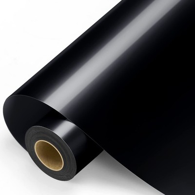 Black Permanent Vinyl Glossy Black Adhesive Vinyl Roll for All Cutting Machine