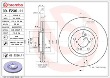Bremsscheibe vorne BREMBO 09.E236.11 