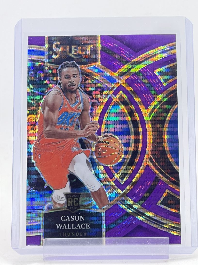 CASON WALLACE 2023-24 SELECT PREMIER ROOKIE NEON PURPLE PULSAR RC 1/5 Q0234