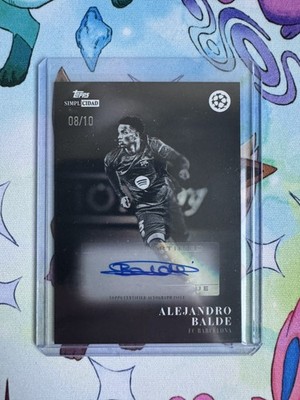 Alejandro Balde Auto /10 Topps Simplicidad Barcelona