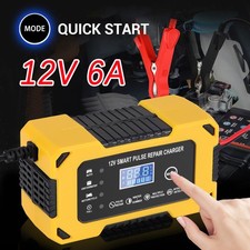 Car Battery Charger 12V 6A Fast Charger Automatic Smart Pulse Repair AGM/GEL UK