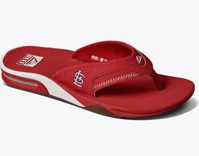 Reef Fanning X MLB Men's St. Louis Cardinals Bottle Opener Flip Flops Size 14