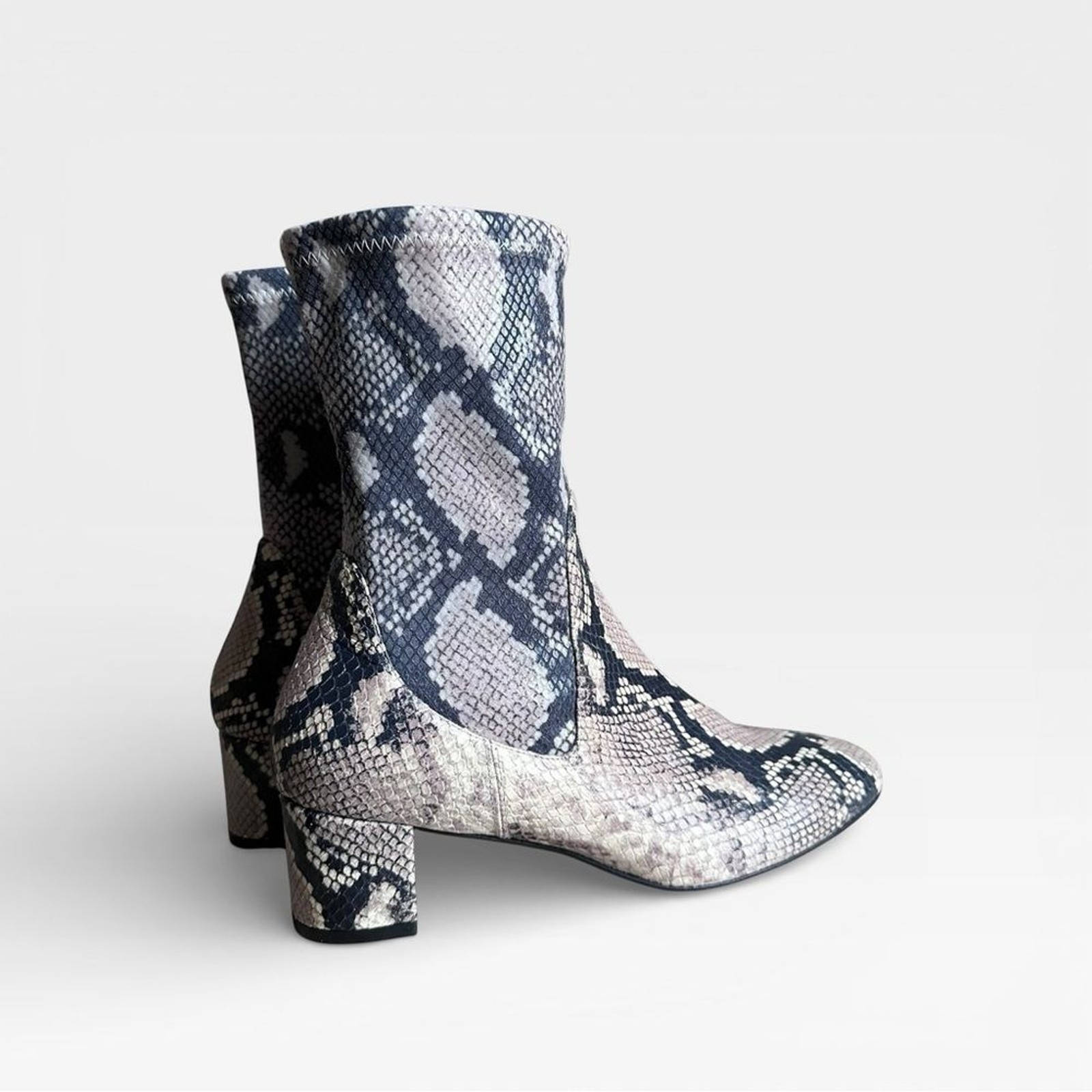 Stuart Weitzman Ernestine Python Sock Booties Siz… - image 4