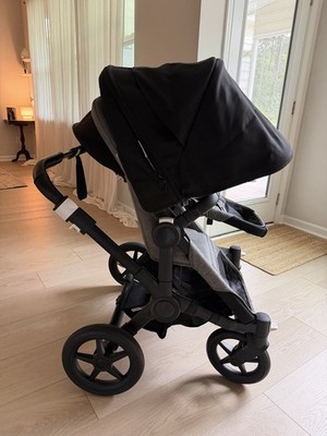 Bugaboo Donkey3 Stroller (Duo for Twins) - Black/Grey Melange