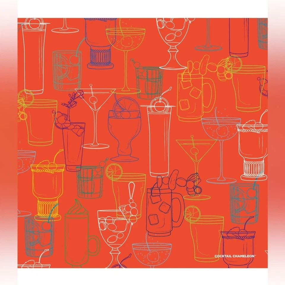 Cuadrado de bolsillo Mark Addison para hombre 100 % seda cóctel fiesta vibrante estampado naranja Foto 3 de 4