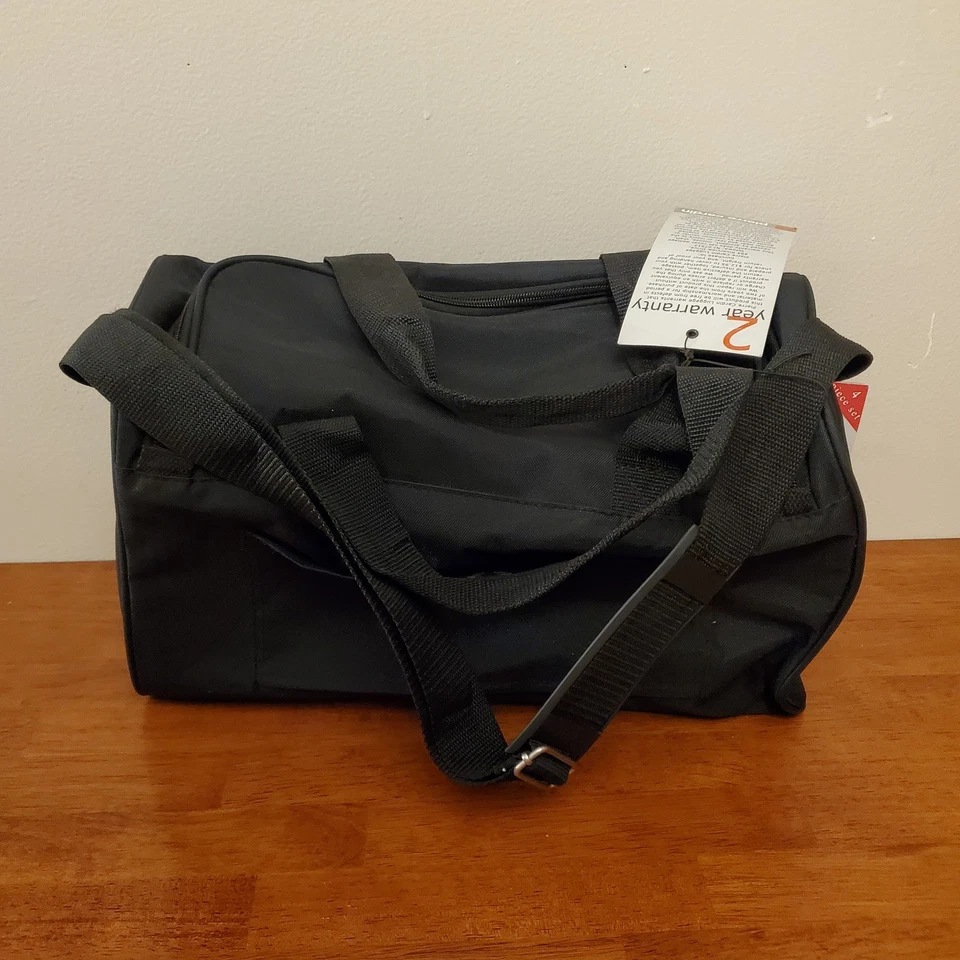 Pierre Cardin Travel Bag Randa Luxury Luggage Black Crossbody Strap RARE - Image 4 of 4