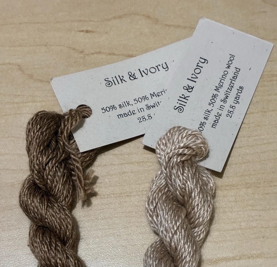 Silk & Ivory Thread Lot of 2 / Color 89 Latte & 131 Cafe Au Lait - Image 3 of 3