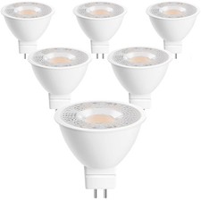 6 Pack MR16 GU5.3 LED Bulbs, 5W 450 Lumens 3000K Soft White, 50W Halogen Equi...