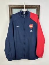 Vintage Nike Arsenal Football Jacket Soccer o2 Track Top Mens Gunners Zip Sz XL