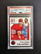 2018 Panini Chronicles Trae Young ?Pink Rookie Card #94 PSA 10 Atlanta Hawks . rookie card picture