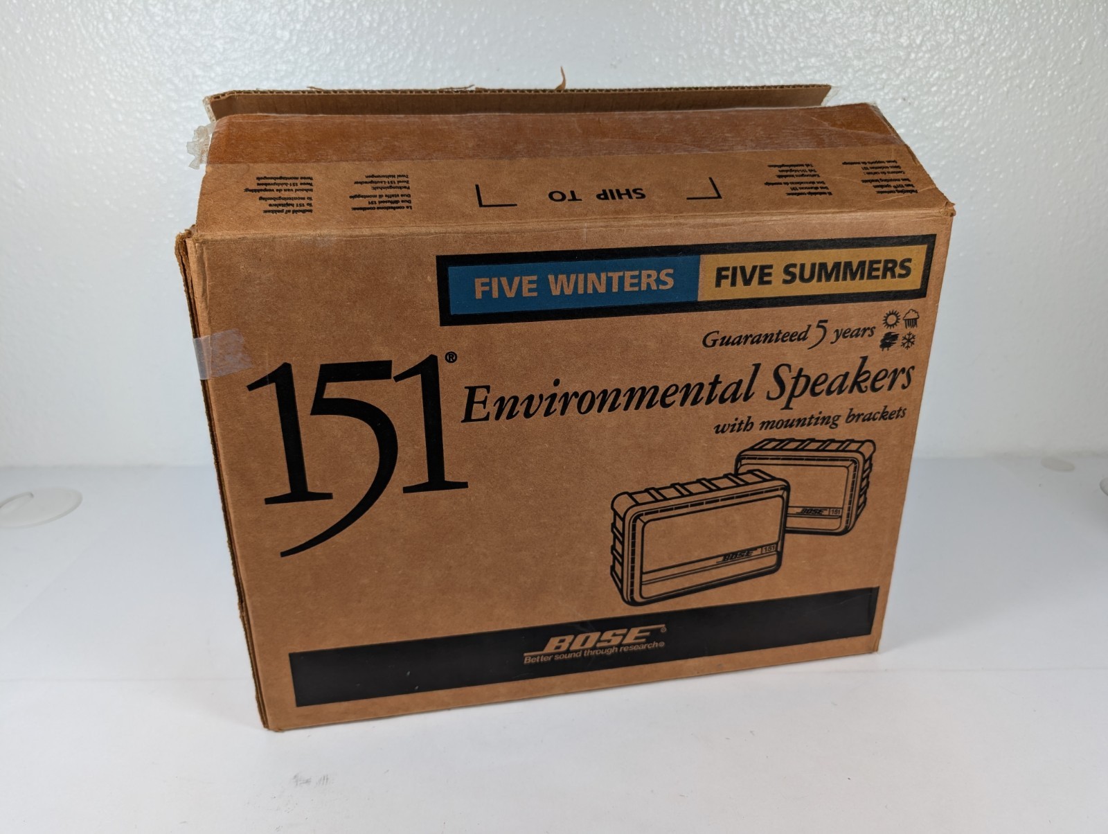 Bose 151 Environmental Indoor Outdoor Speakers White New Ope