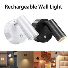 USB LED Reading Lamp Wall Back Lights Bedroom Bedside Light Sconce W/ Switch