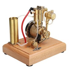 Premium Stirling Engine Model Water-Cooled Miniature Gasoline Motor Gear Pump UK