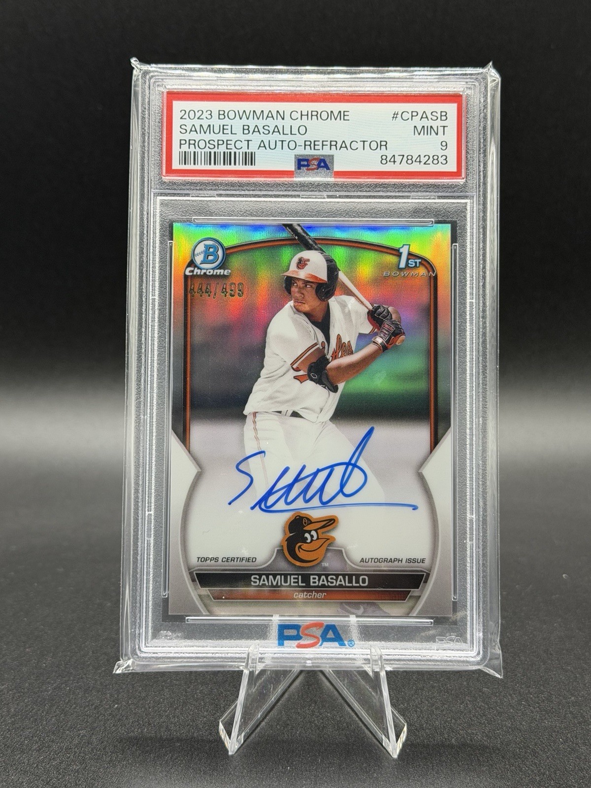 2023 Bowman Chrome - Samuel Basallo 1st Bowman Refractor Auto /499 #CPA-SB